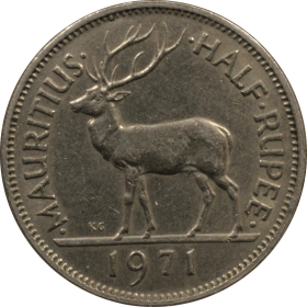 0,5 rupii 1971 mauritius a